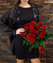 Изображение товара Букет троянд 15шт. червона місцева